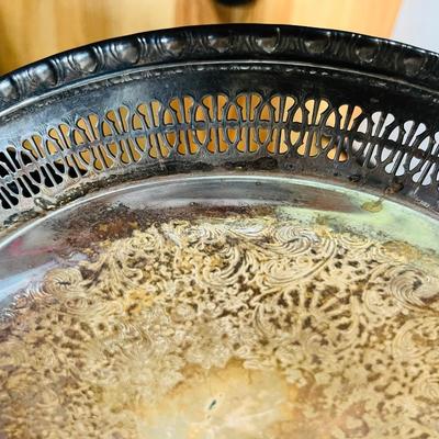 Vintage Silver-Plated Serving Trays (3)