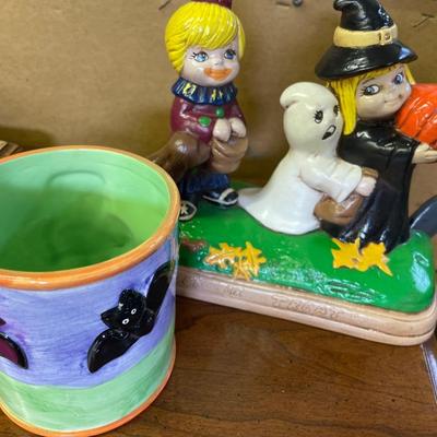 Halloween items in tote