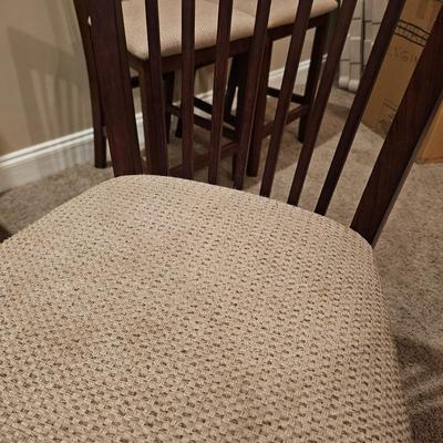 Round Black Stone Top Table + Four Chairs (T1-JS)