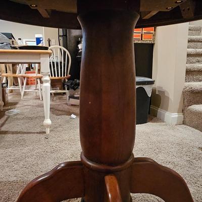 Round Black Stone Top Table + Four Chairs (T1-JS)