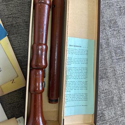 Sale Photo Thumbnail #154: With original box handmade wood recorder and music