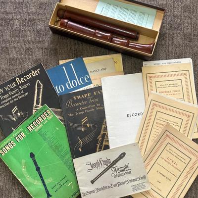Sale Photo Thumbnail #152: With original box handmade wood recorder and music