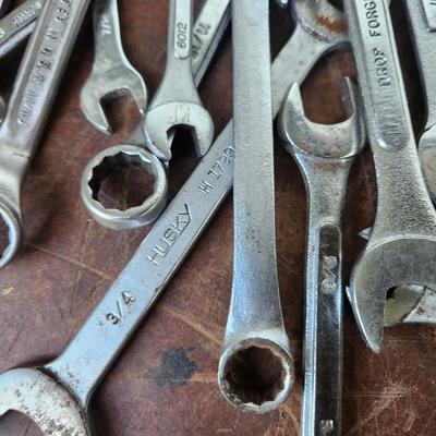 Large Lot of Wrenches Craftsman , Huskey, Craftsman Ignition set , and others