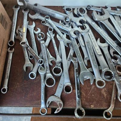 Large Lot of Wrenches Craftsman , Huskey, Craftsman Ignition set , and others
