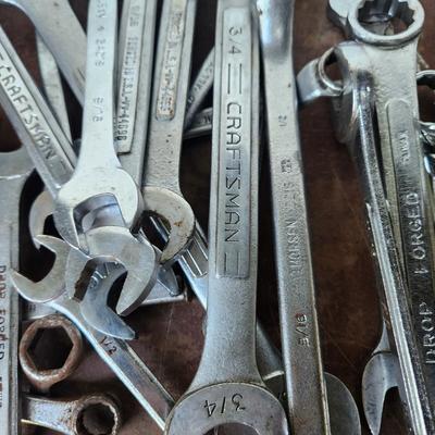 Large Lot of Wrenches Craftsman , Huskey, Craftsman Ignition set , and others