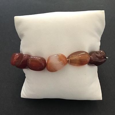 Nice stone beaded stretch bracelet