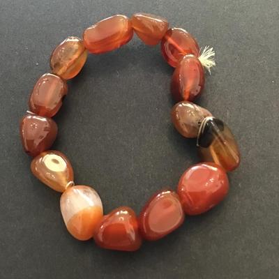 Nice stone beaded stretch bracelet