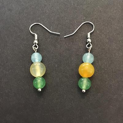 Pretty glass bead dangle earrings