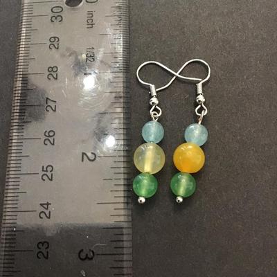 Pretty glass bead dangle earrings