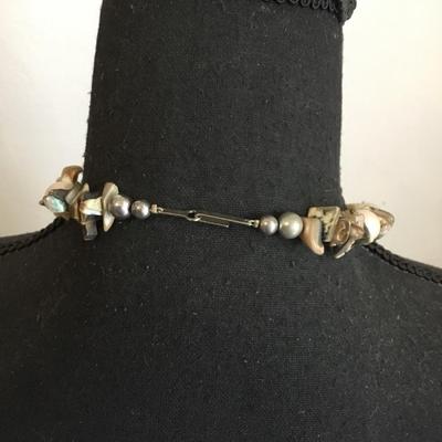 Beautiful vintage shell statement necklace