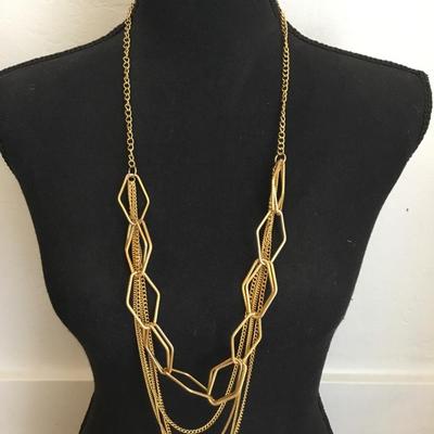 Beautiful, gold tone, statement, necklace