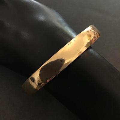 Gold tone bangle bracelet