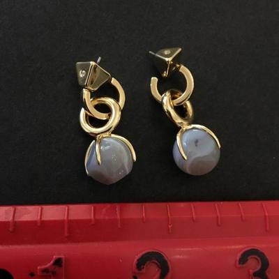 Beautiful high end gemstone dangle earrings very nice