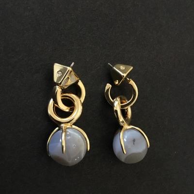 Beautiful high end gemstone dangle earrings very nice