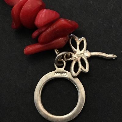 Vintage coral type bracelet 925