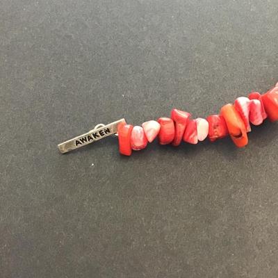 Vintage coral type bracelet 925