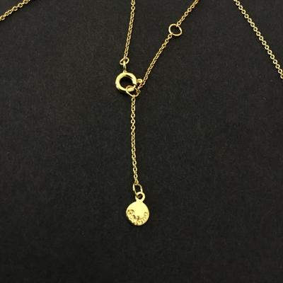 Beautiful very nice marked dainty gold tone necklace