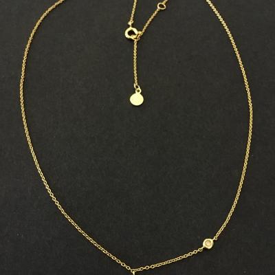 Beautiful very nice marked dainty gold tone necklace