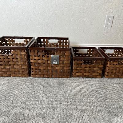 Rattan Storage Baskets with Handles