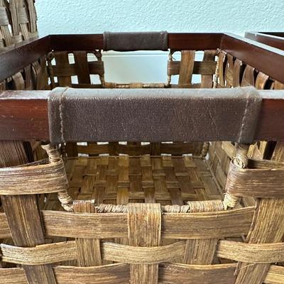 Rattan Storage Baskets with Handles