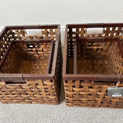 Rattan Storage Baskets with Handles
