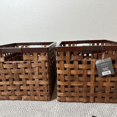 Rattan Storage Baskets with Handles