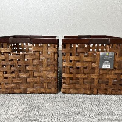 Rattan Storage Baskets with Handles