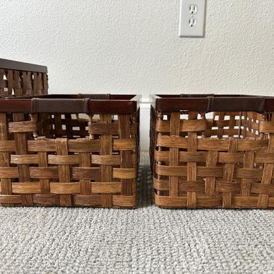 Rattan Storage Baskets with Handles