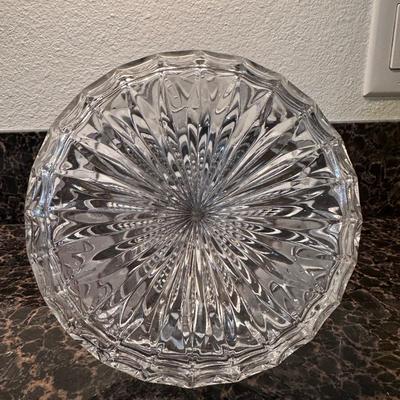 Vintage Rose Etched Crystal Decanter