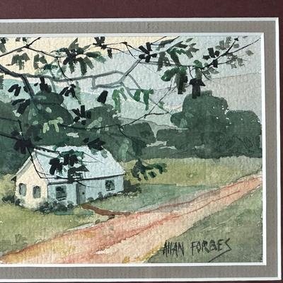 Framed Original Watercolor by Allan Forbes