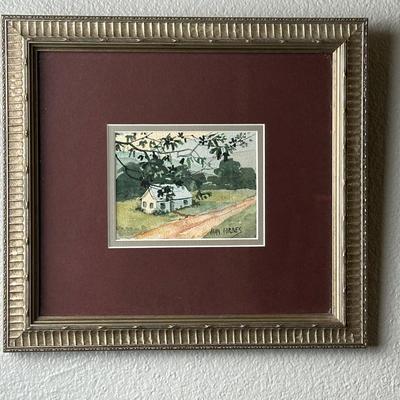 Framed Original Watercolor by Allan Forbes