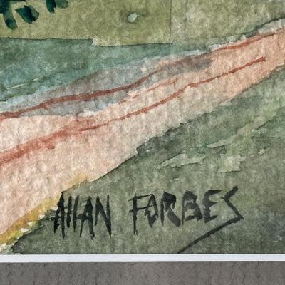 Framed Original Watercolor by Allan Forbes