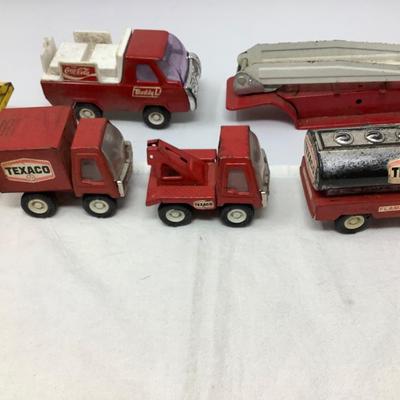 Sale Photo Thumbnail #92: 3 Texaco Buddy L, Coke Buddy L, 2 Yellow Tonka’s, Fire Truck.