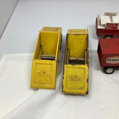 Sale Photo Thumbnail #93: 3 Texaco Buddy L, Coke Buddy L, 2 Yellow Tonka’s, Fire Truck.
