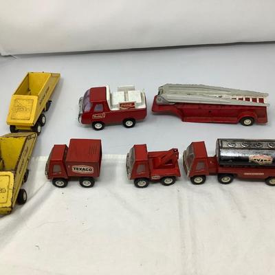 Sale Photo Thumbnail #95: 3 Texaco Buddy L, Coke Buddy L, 2 Yellow Tonka’s, Fire Truck.