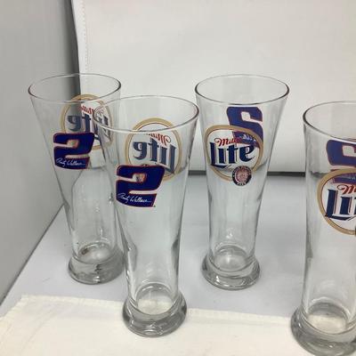 Sale Photo Thumbnail #147: You get Set of 4 Miller Lite Rusty Wallace glasses, Hardrock Glasses New York, Phoenix, Honolulu.