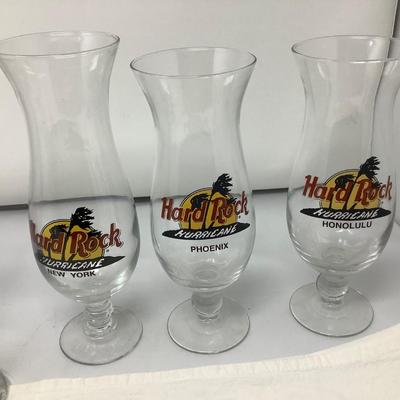 Sale Photo Thumbnail #148: You get Set of 4 Miller Lite Rusty Wallace glasses, Hardrock Glasses New York, Phoenix, Honolulu.