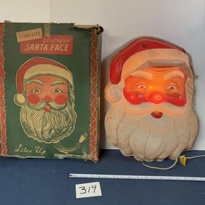 Vintage Star-Lites Santa Face