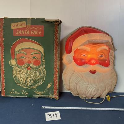 Vintage Star-Lites Santa Face