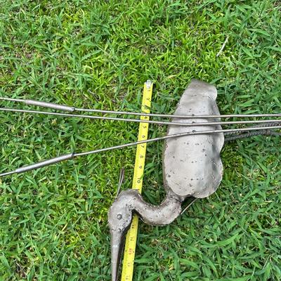 Handmade Metal Egret Yard Art (see details)