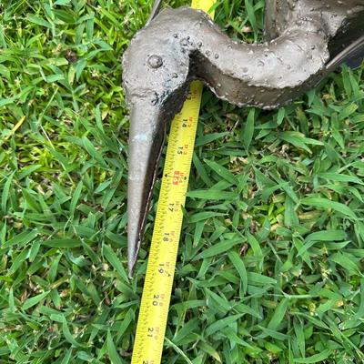 Handmade Metal Egret Yard Art (see details)