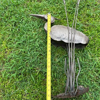 Handmade Metal Egret Yard Art (see details)