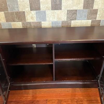 Dark Wood Media Console / Storage Cabinet