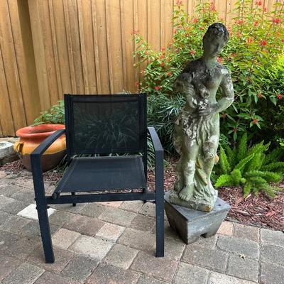 Classical Terracotta Maiden with Urn on Stand (see details)