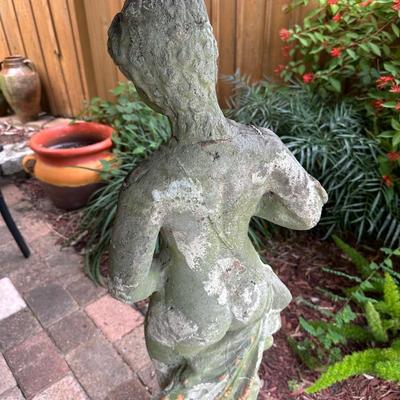 Classical Terracotta Maiden with Urn on Stand (see details)