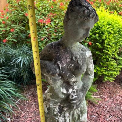 Classical Terracotta Maiden with Urn on Stand (see details)