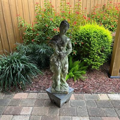 Classical Terracotta Maiden with Urn on Stand (see details)