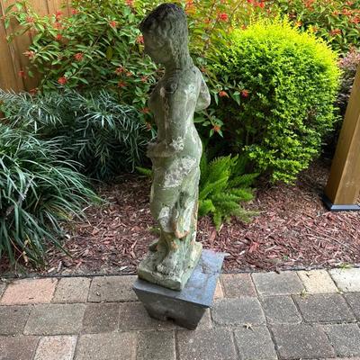 Classical Terracotta Maiden with Urn on Stand (see details)