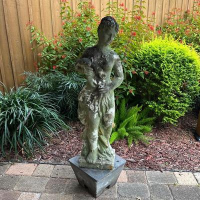 Classical Terracotta Maiden with Urn on Stand (see details)