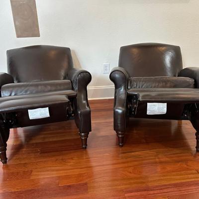 Pair of Lane Furniture Leather Recliners